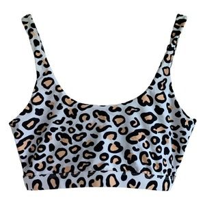 Infamous Swim Gia Bikini Top Safari Leopard Size 3XL